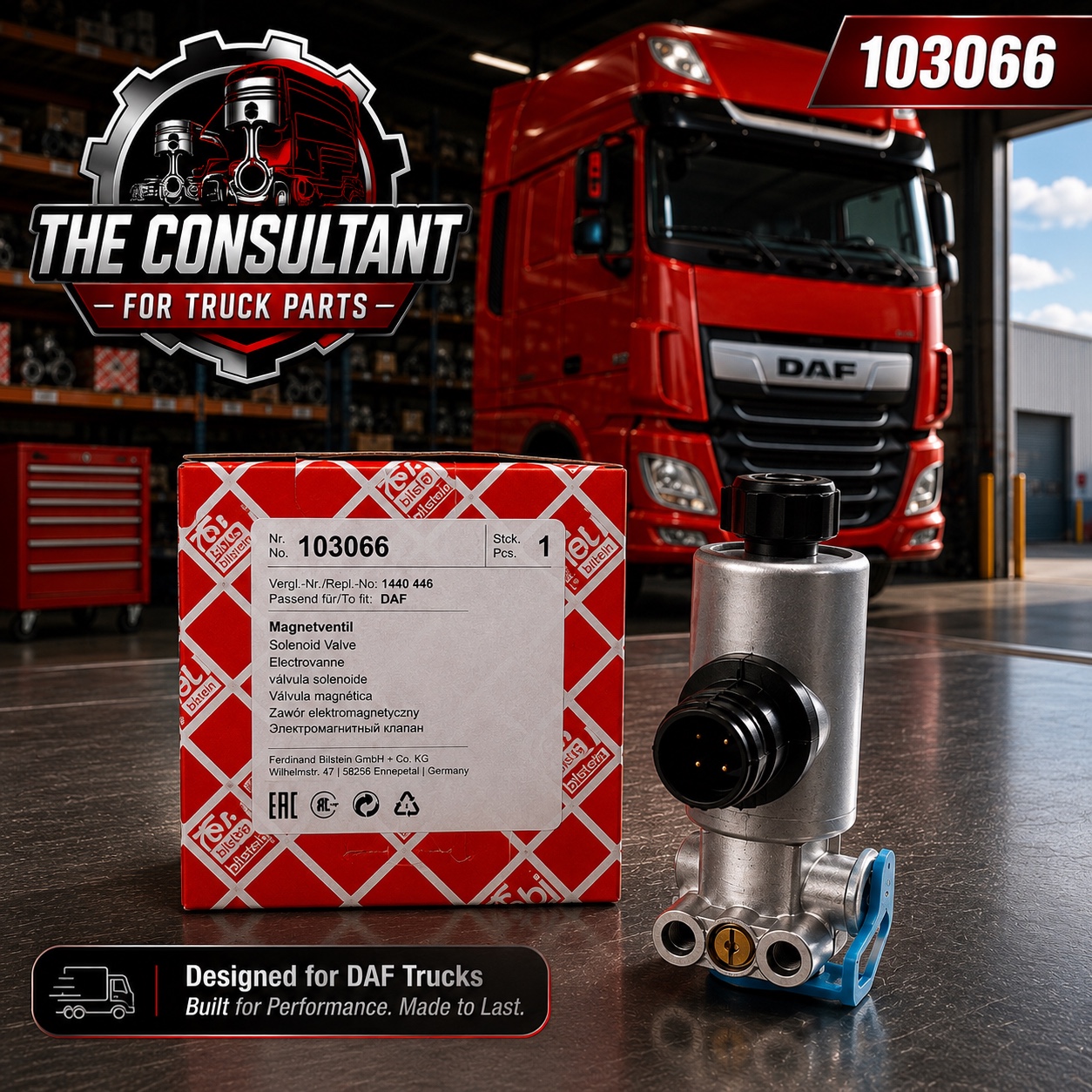 Part 103066 Solenoid Valve for DAF trucks