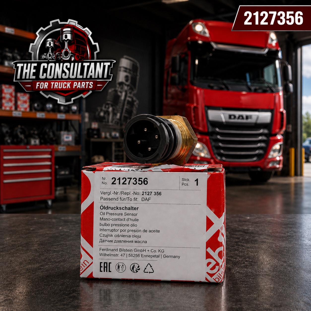Part 2127356 Oil Pressure Sensor for DAF trucks